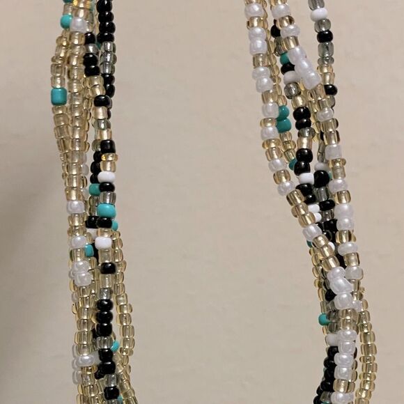 Belly Beads Bundle of 3 w/Elastic Waist Gold/Black/White/Blue Colors (NEW) - Picture 10 of 13